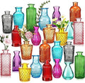 Dandat 24 Pieces Small Colored Vase Bulk 12 Style Decorative Bud Vase by Dandat