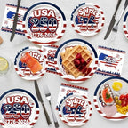 180Pcs 4th of July paper Plates and Napkins Party Supplies,Serve 60 - Image 4