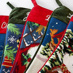 Let's Make Memories Personalized Needlepoint Christmas Stocking - Embroidered Family Stockings - Old-Fashioned Christmas Décor - Mantel Décor - 8"x17" - Customized Embroidered Name - Reindeer - Image 4