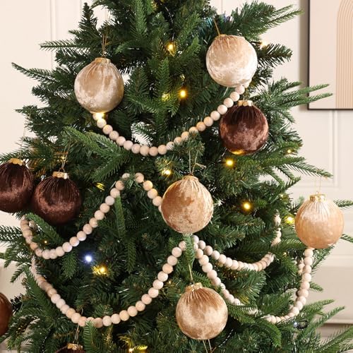 48FT Extra Long Christmas Wood Bead Garland for Mantle (Vintage Wood Beads) - Image 4