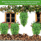 Hoteam 12 Pcs Artificial Hanging Greenery Plants, Bamboo Leaf - Image 4