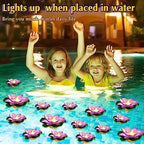 Liliful LED Floating Lotus Lantern Diwali Pool Pond Decor Purple 3.94&5.91" - Image 3