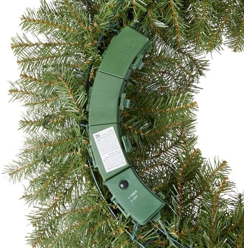 National Tree Company 30in Pre-Lit Norwood Fir Artificial Christmas Wreath - Image 5
