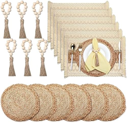 Zhehao 4 Set/12 Pcs Table Decor Set, Farmhouse Table Setting Kit by Zhehao