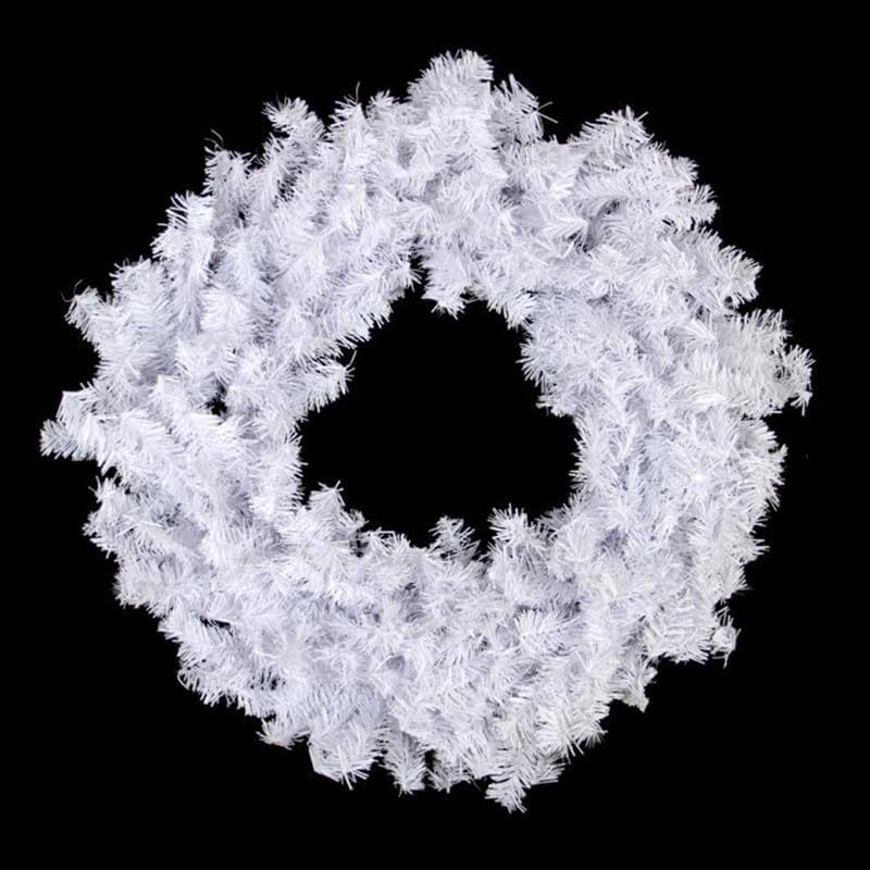 12 Pieces 24-Inch Perfect Holiday Canadian Pine White Artificial Christmas Wreath - Full and Lush Indoor and Outdoor Holiday Decor for Welcoming Guests, Front Doors, Mantles, and Seasonal Celebrations by Christmas+Trees+%26+Holiday