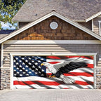 6 * 13FT Eagle flag 4 of July Garage Door Cover Decorations Independence Day Garage Door Banner for Outdoor Indoor Patriot Party Photography Backdrop by ANNAQUEEN