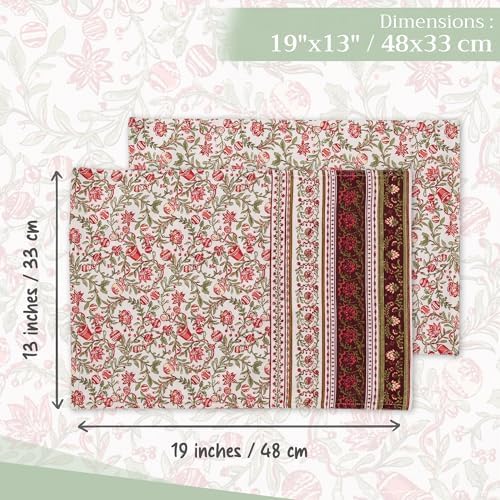 Maison d' Hermine Placemats Set of 4 Reusable 100% Cotton (13"x19") - Image 4