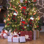 Syhood 48 Pcs 9 Inch Christmas Mini Stockings Small Plaid Stocking Bulk - Image 7