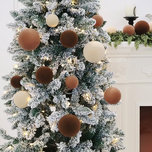 20Pcs Velvet Ornaments for Christmas Tree,2.36In Christmas Ornaments Set - Image 2