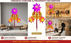Chinese Traditional Feng Shui Pinwheel, 3 Luck‑Turning Flowers, Lucky Fortune Decor Ornament, Buddha Blessing Gift for Home Office Altar Temple Indoor Decoration - Image 2