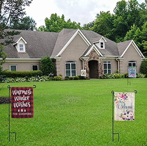 Garden Flag Stand 10 Pack Garden Flag holder for 12 x 18 Inches Flags with Anti-Wind Clip for Outdoor Garden Yard Lawn - Image 5