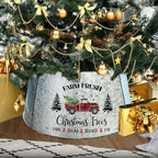 Small Metal Christmas Tree Collar 21 Inch Diameter Base, Small Tree Collar for Slim Trees, Christmas Truck Decorations - Image 5