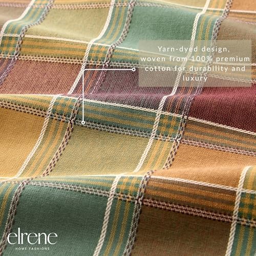 Autumn Acres Plaid Napkins, Set of 8, Multicolor - 17" W x 17" L - Image 3
