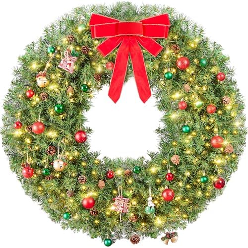 Yaheetech 48in Large Artificial Christmas Wreath - Image 2