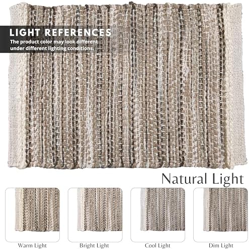 Hausattire Woven Table Placemats Set of 4 - Olive Green Christmas Jute Outdoor Table Mats for Kitchen Dining Decoration |Heat Resistant Farmhouse Dinner Spring Easter Placemat |13x19 Inch - Image 4