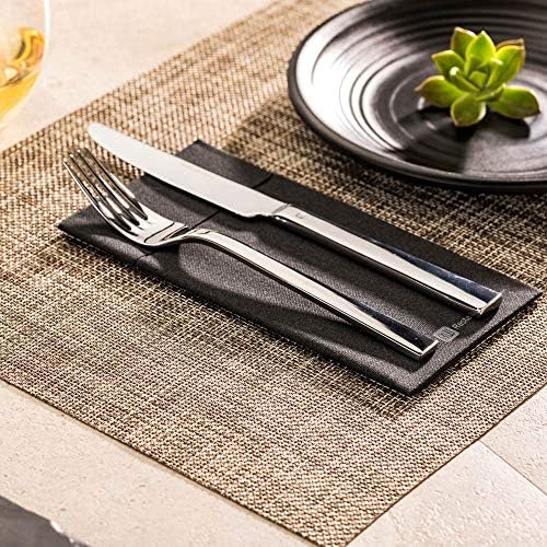 Restaurantware Gold Smoked Vinyl Woven Placemat, 16 x 12 in, 6 Pack - Image 3