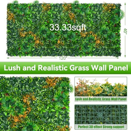 Artificial Grass Wall Panels, 40"x120"(33.33 SQFT)Boxwood Panels - Image 2
