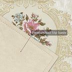 Loom and Mill Luxury Damask Placemats Set of 4, Pearly Beige, 12x18in - Image 5