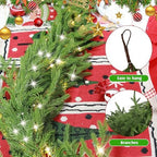 6 Ft Christmas Norfolk Pine Garland with 100 LED Lights - Image 6