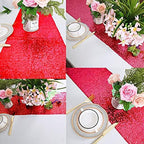 12 Packs 12 X 72 Inch Red Sequin Table Runner Glitter Dining Table Runner for Birthday Wedding Engagement Bridal Baby Shower Bachelorette Holiday Celebration Party Supplies Decorations (Red) - Image 6