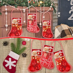 Leyndo 100 Pcs Long Mesh Christmas Stockings Bulk 50 12 Inches Christmas Stockings with 50 Santa Header Card Candy Cane Xmas Stocking for Event Gift Stuffing Family Holiday Party (Red, Green) - Image 5