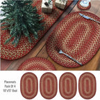 Homespice Apple Pie Jute Braided Table Mats, Oval 10x15 Set of 4 - Image 3