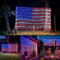 American Flag Lights Outdoor - 420 Super Bright Red White and Blue Lights, Waterproof Led Flag Net Light of The United States for Memorial Day, 4th of July, Yard, Garden, Christmas Decorations by ooLALoo
