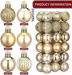 Shappy 216 Pcs Mini Christmas Ball Ornament 1.18 Inch,Gold - Image 2