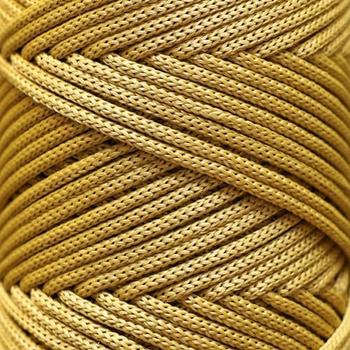 Makromecity, 2 Skeins of Polyester Macrame Cord 3mm x 131 Yards (394 feet) 3mm Polypropylene Mustard Macrame Cord Crochet Macrame Bag Cord Crafts for Wall Hangings, Bags, Underplate, Rug - Image 2