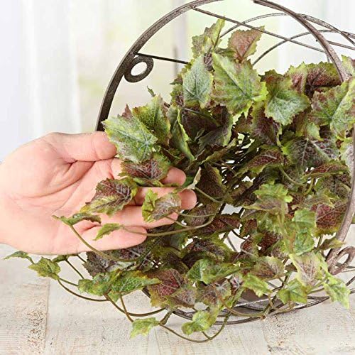Factory Direct Craft Grape Leaf Cascading Artificial Ivy Vine Bush Greenery - Indoor/Outdoor Tuscany Vineyard Winery Grape Leaves Plant for Home Porch or Patio Decor (17" L) - Image 3