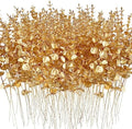 Giegxin 200pcs Artificial Eucalyptus Plant, 15in Gold, for Home Decor, Wedding Centerpiece by Giegxin
