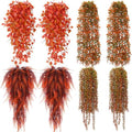 Daifunli 8 Pcs Artificial Fall Hanging Plants Fake Hanging Ferns Plastic Autumn Faux Plants for Wall Room Garden Garland Indoor Outdoor Decor No Basket by Huiinen