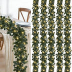 Eucalyptus Garland with Lights, 6 Packs 6FT Artificial Lighted Garland, Spring Summer Green Faux Garlands for Indoor Outdoor Home Decor Table Runner Wedding Arches Backdrops Decor by Unknown