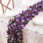 BLEUM CADE 12Pcs 16.4Ft Fake Flower Garland Artificial Rose Vines - Image 5