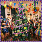 Halfchet 43 Pcs Mardi Gras Tree Decoration Mardi Gras Tree Hanging Ornament Carnival Purple Green Gold Decoration for Carnival Party Decor - Image 6