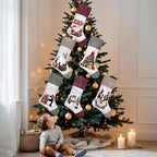 LUBOT New Christmas Stockings Set of 5 Pack 20" Large Rustic Traditional Holiday Fireplace Hanging Decorations Classic Plush Mantel Décor Xmas Soft Stocking Thick for Family - Image 6