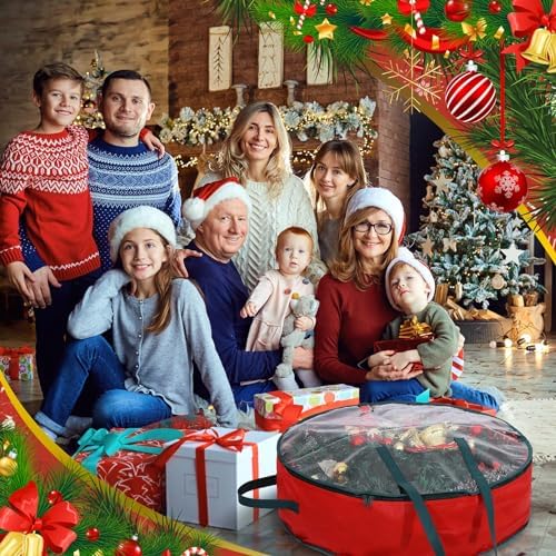 Shappy 20 Pcs Wreath Storage Bag Container with Clear Window,24inch - Image 6