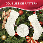 Christmas Stockings Bulk, 20 Inch Ivory Knit Stockings Christmas Holiday Decoration, 6 Pack - Image 5