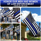 Thin Blue Line Flag 4x6 ft Deluxe Super Tough Series, Heavy Duty Spun Polyester, Back Police Flag High Wind, Durable Blue American Law Enforcement Flags for Outdoor Outside - Image 7