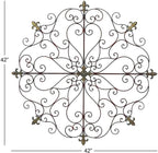 POBKING Enchanting Leaves Wall Art - Metal Leaves & Flowers Over Door, Black Metal, The Door Wall Decor (HT-2HYM-FS7K) - Image 3