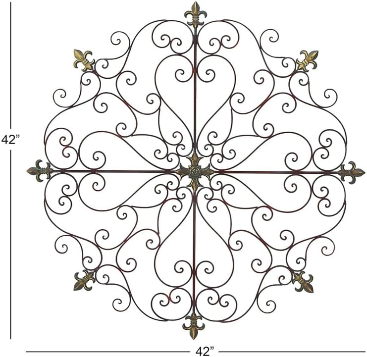 POBKING Enchanting Leaves Wall Art - Metal Leaves & Flowers Over Door, Black Metal, The Door Wall Decor (HT-2HYM-FS7K) - Image 3