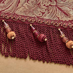 Loom and Mill Luxury Damask Table Runner 72 Inches Long, Wine Red - Image 4