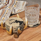Deer Antlers Coaster Set of 6 – Handcrafted Deer Antler Decor and Man Cave Gifts for Men - 6 Full Size Deer Antlers Coasters for Man Cave Décor - Image 3