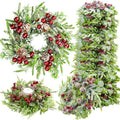 24 Pcs Christmas Candle Ring Wreath Small Kitchen Cabinet Table Decor by Lyrow
