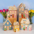 Shudehill Giftware Village Pottery Garden House Tealight Collection - Pebble, Thatch, Slate and more Designs! (Double House) - Image 2