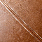 Fancy Homi Brown Boho Long Lumbar Faux Leather Body Decorative Throw Pillow Cover 21x54 Inch for Bedroom Couch Bed Sofa Bench, Hand Stitched Stylish Pillowcase, Rustic Modern Farmhouse Room Decor - Image 4