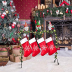 Sliner Christmas Stocking Holder with 12 Detachable Hooks 39.8 in Metal Stocking Holder Stand with String Lights, Freestanding Hangers Racks for Floor Fireplace Living Room(Reindeer) - Image 3