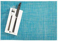 Restaurantware Blue Vinyl Woven Placemat, 16 x 12 in, 6 Pack by Restaurantware