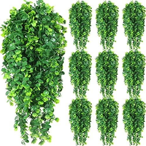 Hoteam 12 Pcs Artificial Hanging Greenery Plants, Eucalyptus by Hoteam
