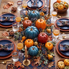 RattanView 7 Pcs Fall Pumpkins Decor, Resin Thanksgiving Table Centerpiece - Image 2